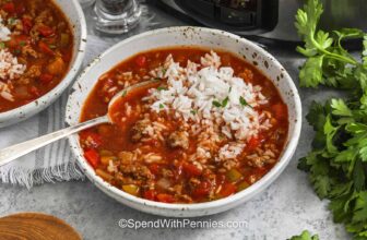 Gradual Cooker Stuffed Pepper Soup